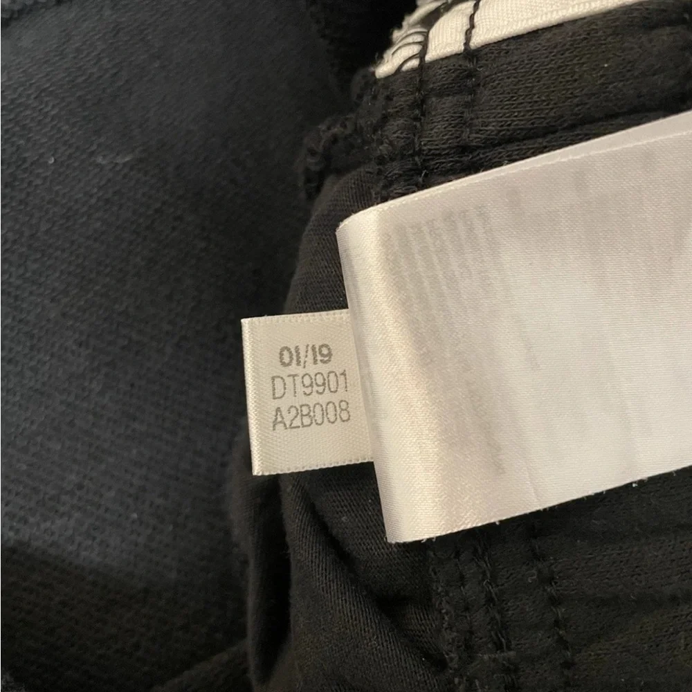 Adidas Men’s Black Tapered Leg Regular Fit XXL Elastic Waist Sweatpants Y2K EUC